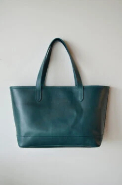 Dreamers Leather Tote, Prussian Blue -Home Furnishings Store image 1005