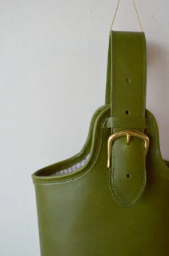 Petite Leather Bag, Olive -Home Furnishings Store image 1014