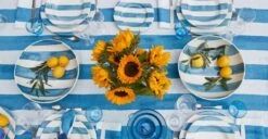 Blue And White Striped Tablecloth 11 Blue And White Striped Tablecloth -Home Furnishings Store image 103