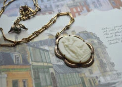Lady With Doves Pendant Necklace -Home Furnishings Store image 1100