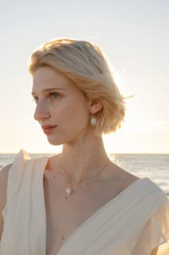 Luna Mother Of Pearl Earrings -Home Furnishings Store image 1266