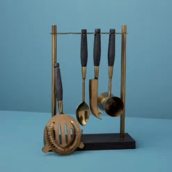 Arendal Aged Bronze Hanging Bar Tool Set -Home Furnishings Store image 133