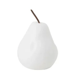 5" Stoneware Pear Matte White