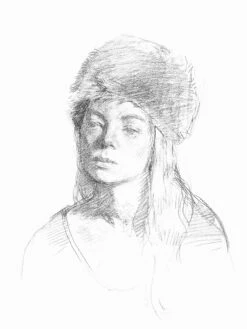 Study For Sonia — Charcoal Sketch By Seth Fite 7 Study For Sonia — Charcoal Sketch By Seth Fite -Home Furnishings Store image 408