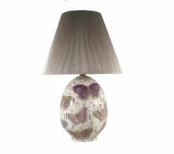 Purple Butterflies Oval Lamp (Shade Not Included)