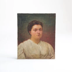 French Portrait, Oil Painting Of 19th Century Woman