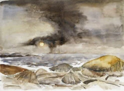 Moon And Storm — Watercolor By Seth Fite -Home Furnishings Store image 451