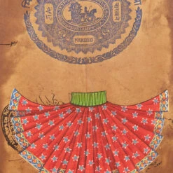 Jaipur Garment Painting, Red Lehenga -Home Furnishings Store image 609