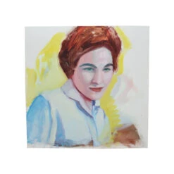 Portrait Over Yellow Background