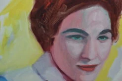 Portrait Over Yellow Background -Home Furnishings Store image 613