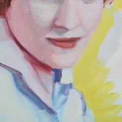 Portrait Over Yellow Background -Home Furnishings Store image 618