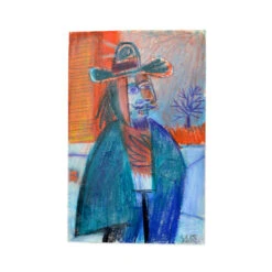 Homme Au Chapeau (Man In A Hat), Debiève Original, 1985
