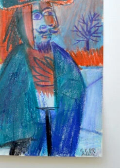 Homme Au Chapeau (Man In A Hat), Debiève Original, 1985 -Home Furnishings Store image 633