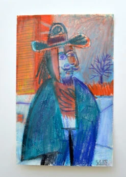 Homme Au Chapeau (Man In A Hat), Debiève Original, 1985 -Home Furnishings Store image 634