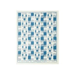 Ikat Blue Domino Paper