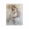 Seated Female Figure — Chalk On Paper By Seth Fite -Home Furnishings Store image 664