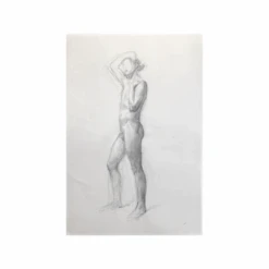 Standing Male Figure — Charcoal On Paper By Seth Fite