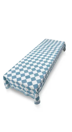Blue Check Tablecloth -Home Furnishings Store image 70