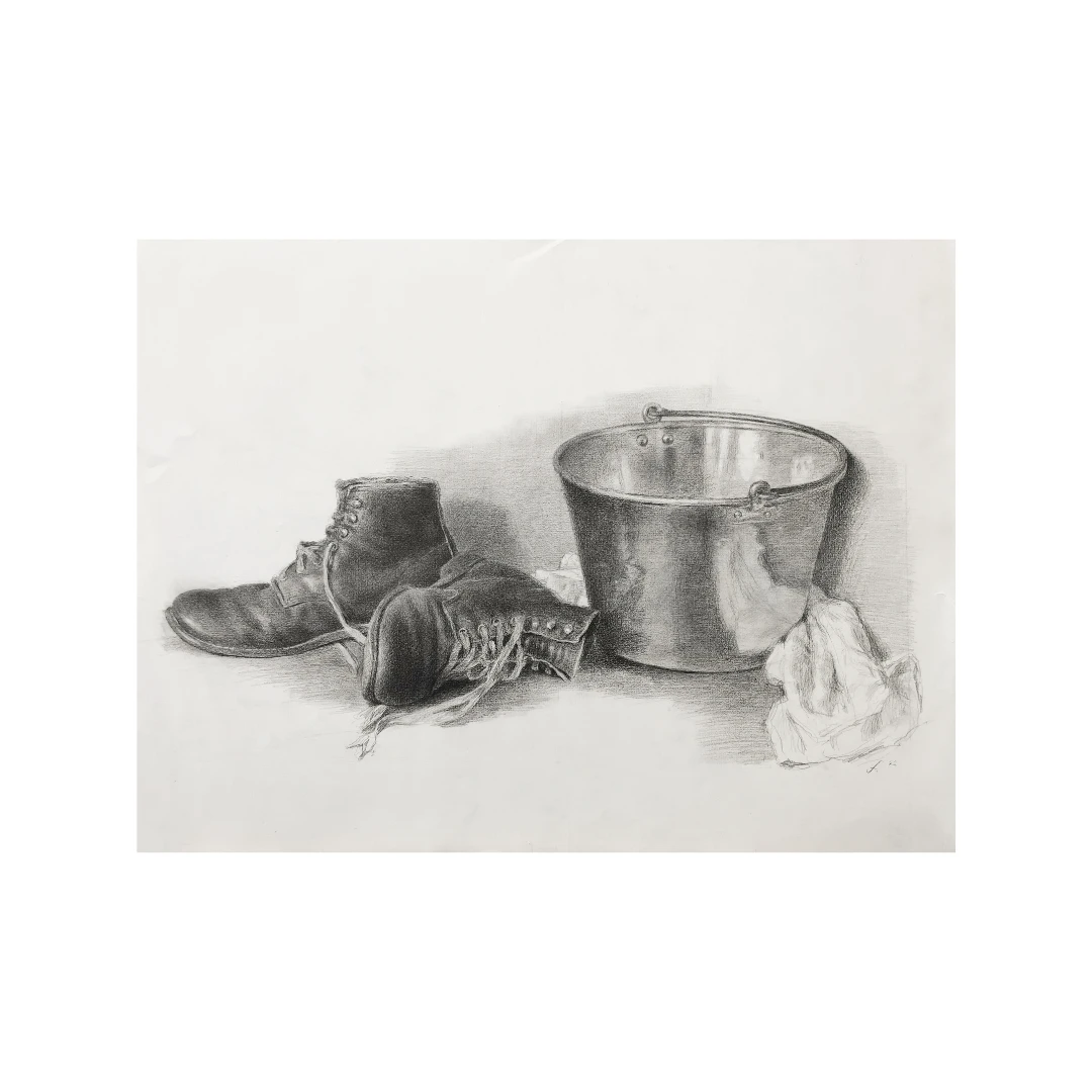 Study For 'Field Boots' — Pencil On Paper By Seth Fite 3 Study For 'Field Boots' — Pencil On Paper By Seth Fite