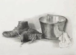 Study For 'Field Boots' — Pencil On Paper By Seth Fite 7 Study For 'Field Boots' — Pencil On Paper By Seth Fite -Home Furnishings Store image 839