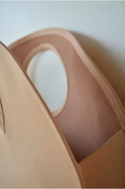 Demi Lune Leather Bag, Natural 11 Demi Lune Leather Bag, Natural -Home Furnishings Store image 843