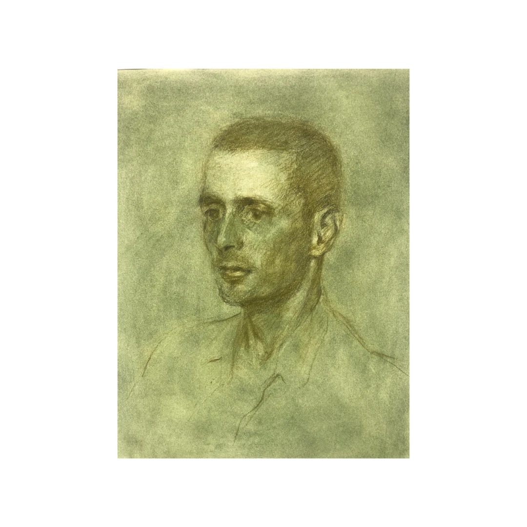 Portrait Of A Man Speaking To Himself — Chalk On Paper By Seth Fite 3 Portrait Of A Man Speaking To Himself — Chalk On Paper By Seth Fite