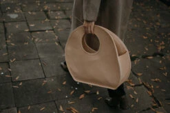 Demi Lune Leather Bag, Natural 12 Demi Lune Leather Bag, Natural -Home Furnishings Store image 844