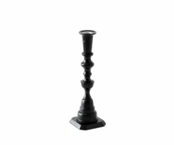 Black Lacquered No 4 Candlestick