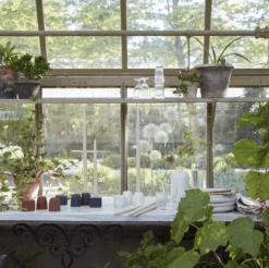 White Ceramic Cone Candle Holder -Home Furnishings Store image 862