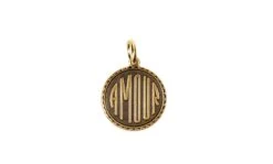 Large Antiqued Gold Amour Charm