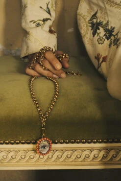 Lover’s Eye Pendant, Coral Bead 13 Lover’s Eye Pendant, Coral Bead -Home Furnishings Store image 901