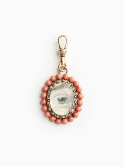 Lover’s Eye Pendant, Coral Bead 15 Lover’s Eye Pendant, Coral Bead -Home Furnishings Store image 903