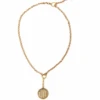 Love Charm Antiqued Gold Necklace -Home Furnishings Store image 907