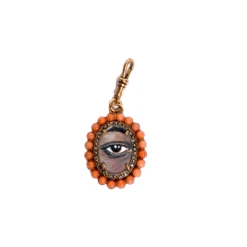 Carnelian Bead Brown Lover’s Eye Pendant