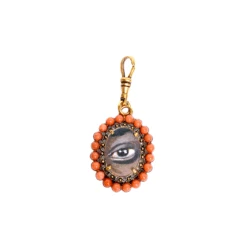 Lover’s Eye Pendant, Coral Bead 12 Lover’s Eye Pendant, Coral Bead -Home Furnishings Store image 913