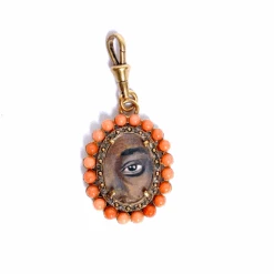 Carnelian Bead Brown Lover’s Eye Pendant -Home Furnishings Store image 914