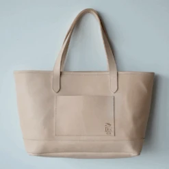 Dreamers Leather Tote Bag, Natural -Home Furnishings Store image 982