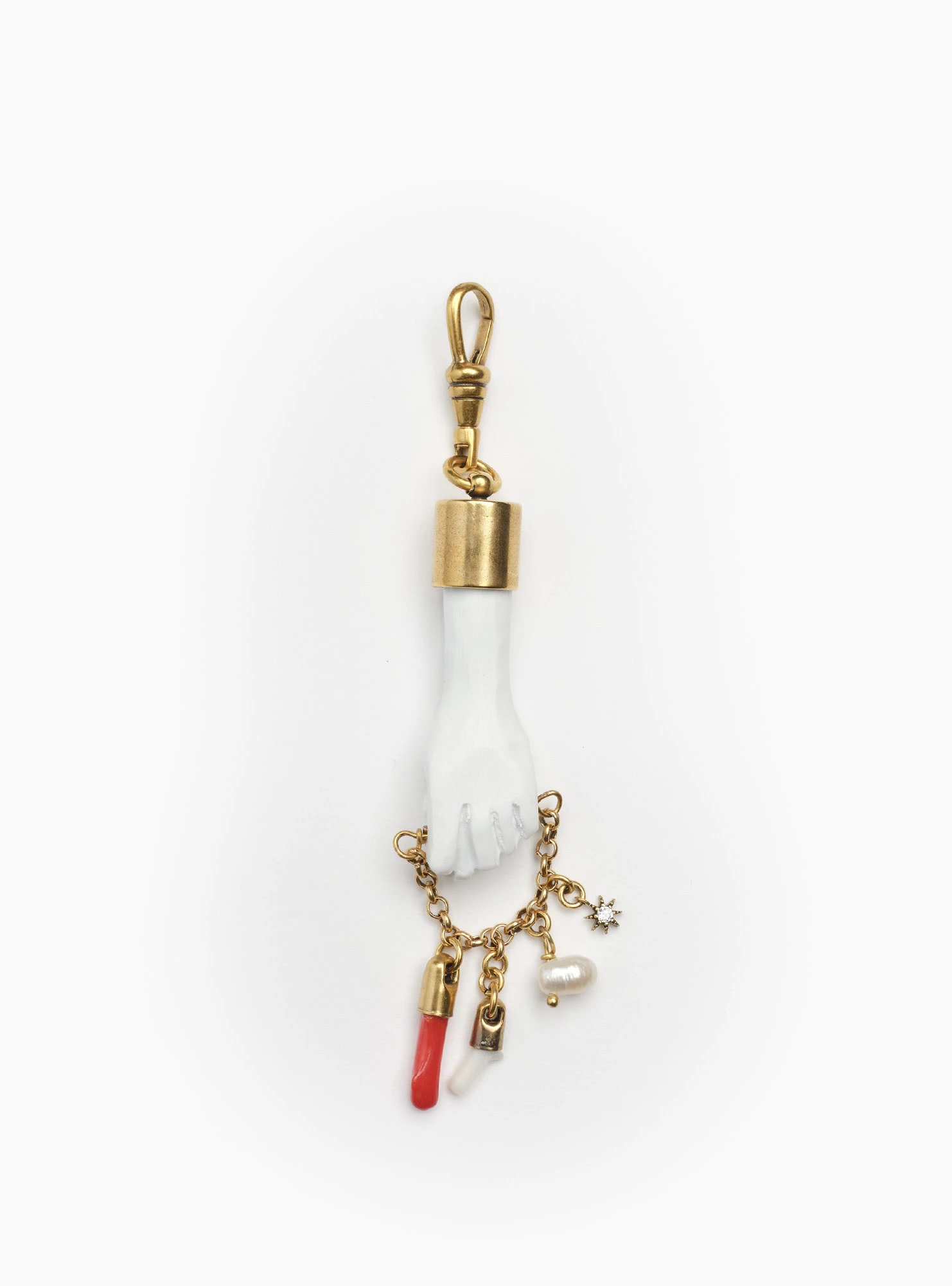 White Figa Hand Carved Pendant 4 White Figa Hand Carved Pendant - Image 2