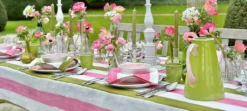 Pink And Green Striped Tablecloth, Large 13 Pink And Green Striped Tablecloth, Large -Home Furnishings Store image 99
